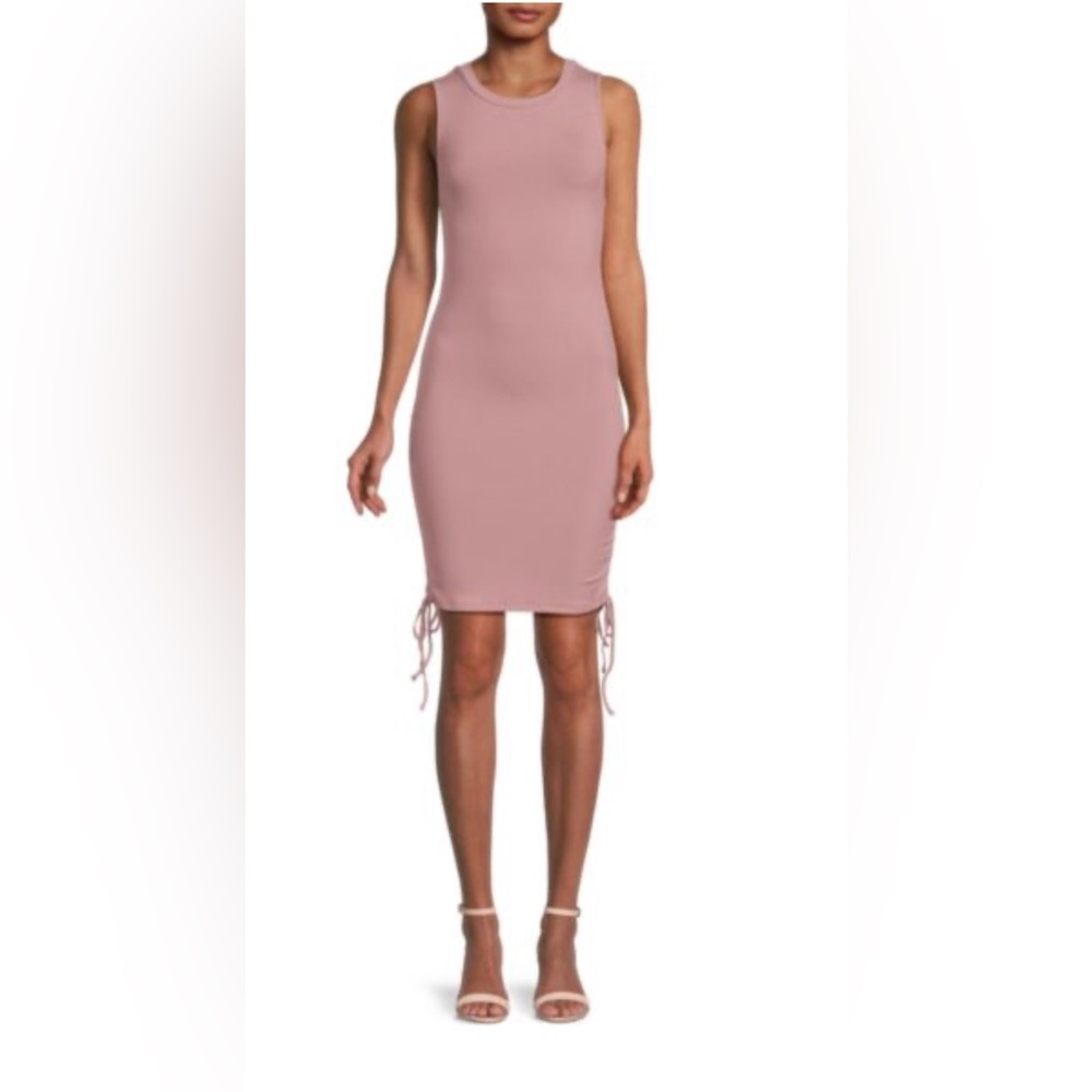 Lea & Viola Violet Ruched Tie Knit Bodycon Dress- Sz Small